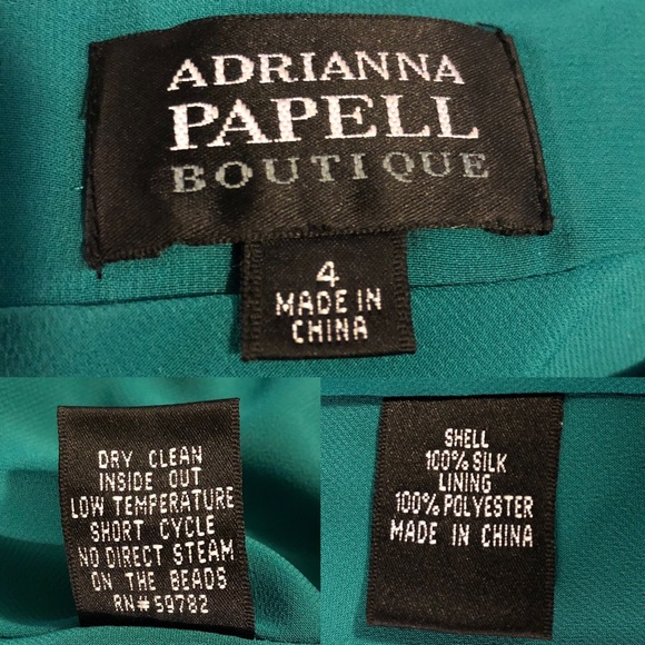 Adrianna Papell Boutique Silk Beaded Gown - Picture 3 of 3